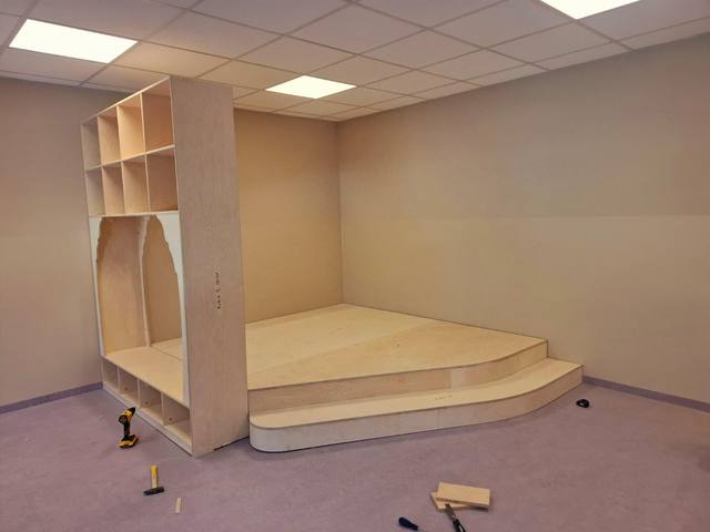 Neu aufgebautes Theaterpodest